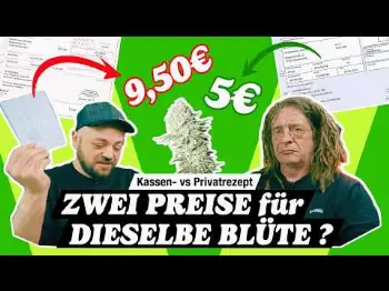 Screenshot of the Video "Kassen- vs. Privatrezept: Das IRRE PREISCHAOS um MEDIZINALBLÜTEN!"