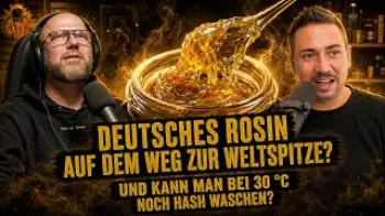 Screenshot of the Video "Deutsches Rosin auf dem Weg zur Weltspitze? Und kann man bei 30 Grad noch Hash waschen?"