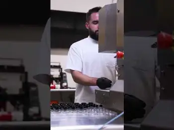 Screenshot of the Video "Dispensing Cold Cure Rosin into Jars"