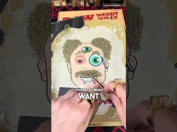 Screenshot of the Video "Channeling Bob Ross With Weedy Willy 🎨😂"