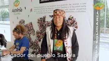 Screenshot of the Video "Hablamos con Manari Ushigua en World Ayahuasca Conference - AYA 2019"