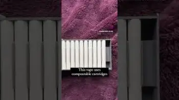 Screenshot of the Video "The environmentally-friendly Omura uses compostable cartridges."